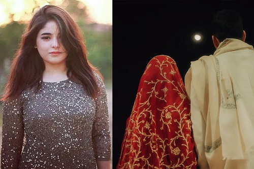 জাইরা বিয়ের ছবি মুখ লুকানো কটাক্ষ